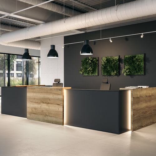 Banque d'accueil d'angle - CONCEPTA - ASSMANN BÜROMÖBEL GMBH & CO. KG - en L / en bois