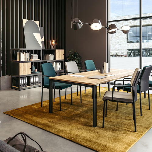 Système d'étagères autoportant - CUBAS - ASSMANN BÜROMÖBEL GMBH & CO. KG - contemporain / en bois / en métal
