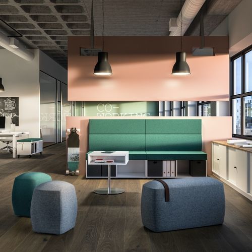 Canapé contemporain - SYNEO PART - ASSMANN BÜROMÖBEL GMBH & CO. KG - en tissu / en simili cuir / sans accoudoirs