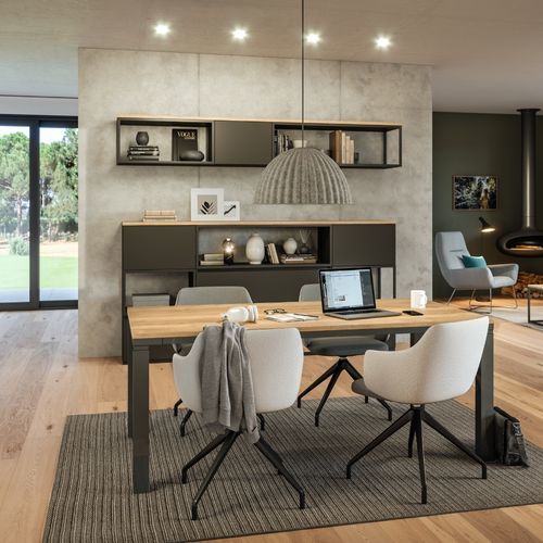 Table de réunion contemporaine - PLAZA - ASSMANN BÜROMÖBEL GMBH & CO. KG - en bois / avec piètement en aluminium / rectangulaire