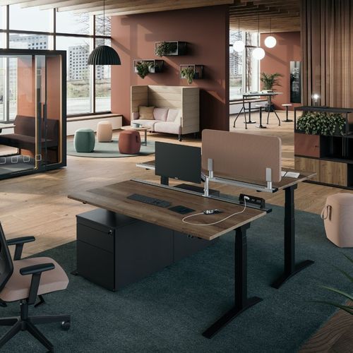 Bureau sur pied - CANVARO - ASSMANN BÜROMÖBEL GMBH & CO. KG - pour 2 personnes / contemporain / en bois