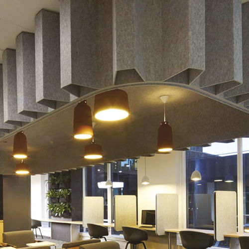Panneau acoustique pour plafond - ECHOFOLD - Kirei USA - suspendu / en PET / professionnel