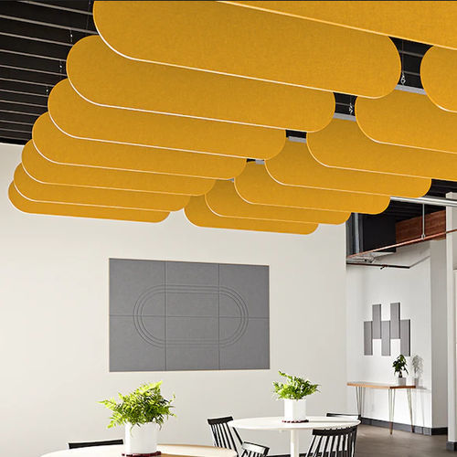 Baffle acoustique en PET - CAPSULE - Kirei USA - suspendu / au plafond / en demi-cercle