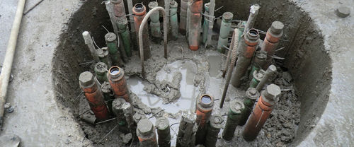 Pieu foré - LARGE DIAMETER WITH GROUT INJECTION - FRANKI FOUNDATIONS BELGIUM - en acier / de fondation / tubé
