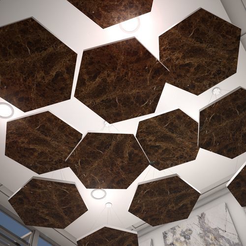 Panneau acoustique pour plafond - ViCloud Hexagon VMT - Vicoustic - Innovative Acoustic Solutions - en PET / lisse / aspect tissu