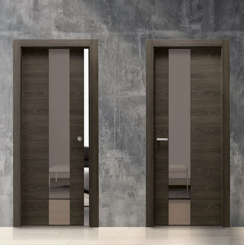 Porte d'intérieur - Materik - Bertolotto Porte - en MDF / en verre / battante