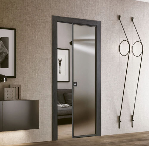 Porte d'intérieur - Grafite  - Bertolotto Porte - en MDF / en aluminium / battante