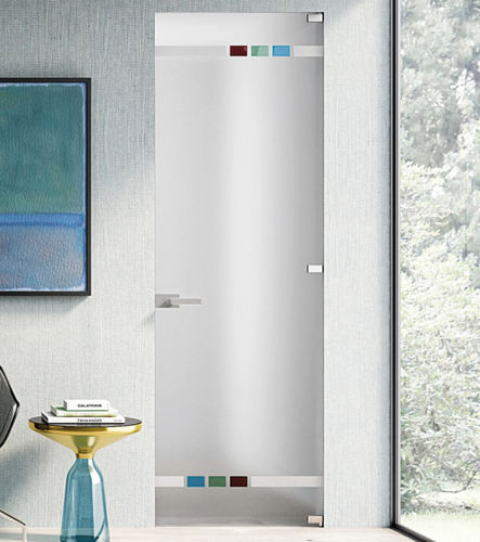 Porte d'intérieur - Minima Alaska - Bertolotto Porte - en verre trempé / battante / contemporaine