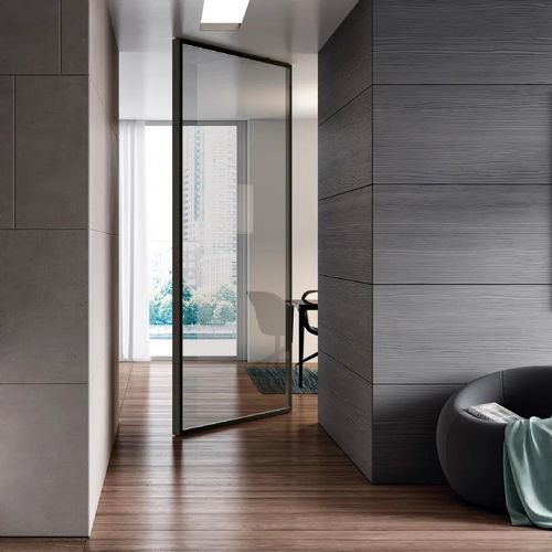 Porte d'intérieur - VELA UNIK - Bertolotto Porte - en verre / en aluminium / en verre trempé