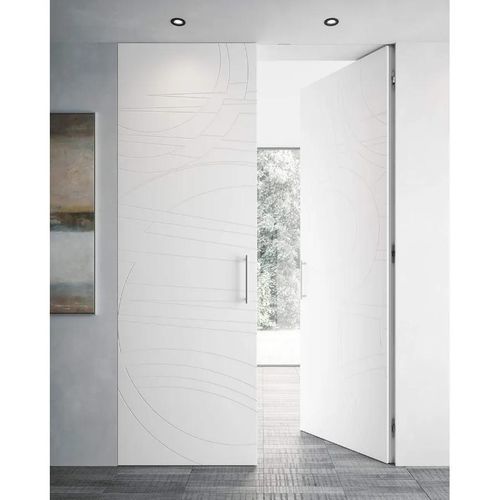 Porte d'intérieur - VEGA INDIVIDUAL - Bertolotto Porte - en verre trempé / va-et-vient / vitrée