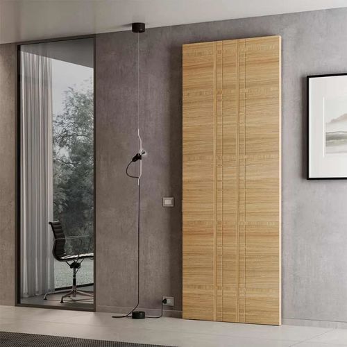 Porte d'intérieur - PHANTOM - Bertolotto Porte - en chêne naturel / en placage de bois / battante
