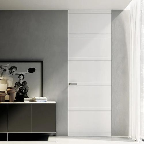 Porte d'intérieur - MINIMA PLUS - Bertolotto Porte - en bois massif / en aluminium anodisé / coulissante