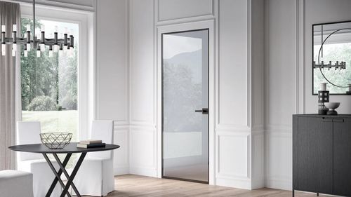 Porte d'intérieur - CRYSTAL - Bertolotto Porte - en bois massif / en aluminium anodisé / en verre