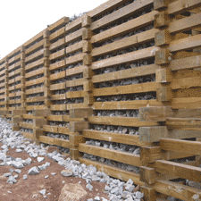Mur anti-bruit modulaire - FIBRATER® - Vivalp - en bois / pour route / végétal