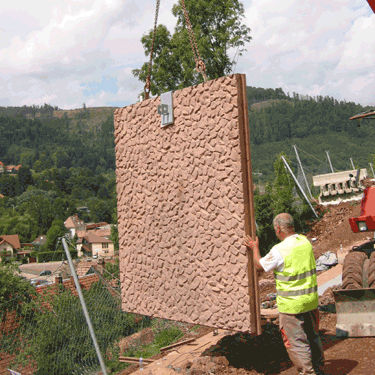Mur de soutènement en béton armé - RENFOTER® PANNEAU - Vivalp - en acier galvanisé / modulaire / préfabriqué