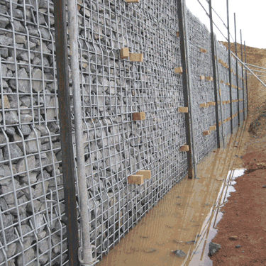 Mur de soutènement en pierre - RENFOTER® PANOGRIL - Vivalp - en acier galvanisé / en sol renforcé / routier