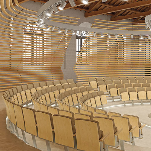 Fauteuil d'auditorium contemporain - ORO - Aresline - en tissu / pliant / tapissé