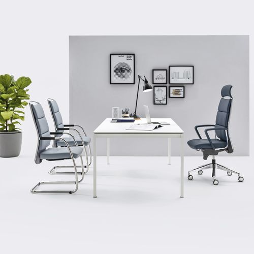 Fauteuil de direction contemporain - LINK XPLUS - Aresline - en cuir / en maille / en mousse