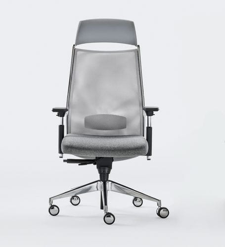 Fauteuil de bureau contemporain - LINK PLUS - Aresline - en tissu / en maille / en acier chromé