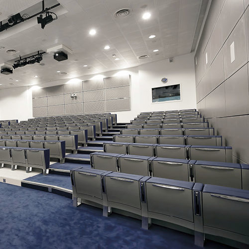 Fauteuil d'auditorium contemporain - PREMIERE - Aresline - en cuir / en bois / pliant