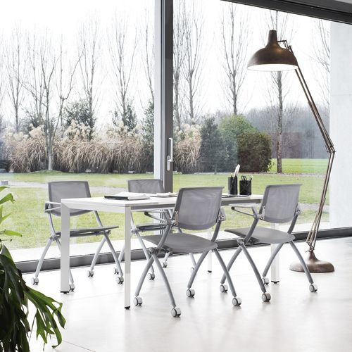 Chaise visiteur design - ZERO9 - Aresline - d'intérieur / en tissu / en métal