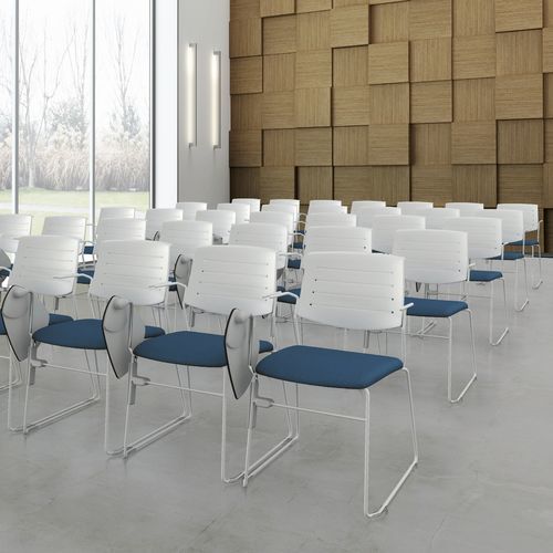 Chaise de conférence contemporaine - ZERO9 FILO - Aresline - en polypropylène / en acier / avec piètement en métal