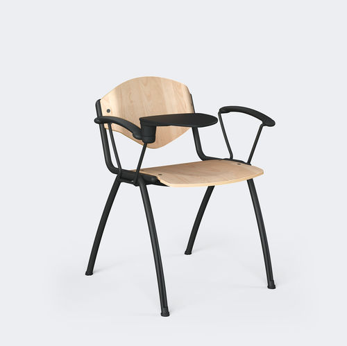 Chaise de conférence contemporaine - OMNIA CONTRACT - Aresline - d'intérieur / en tissu / en hêtre