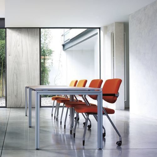 Chaise de conférence contemporaine - EURA - Aresline - d'intérieur / en tissu / avec piètement en acier