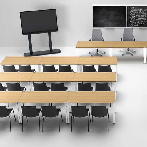 Table de conférence contemporaine - POLI - Aresline - en stratifié / en métal / en ABS