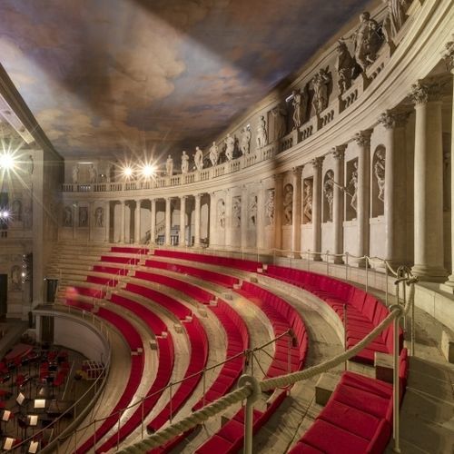 Chaise d'auditorium contemporaine - OLIMPICO - Aresline - d'intérieur / en bois / avec piètement en tissu