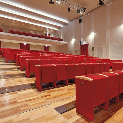 Chaise d'auditorium contemporaine - INFLOORSYSTEM - Aresline - d'intérieur / en tissu / en cuir