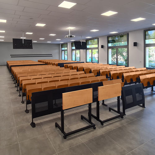 Table contemporaine - Aresline - en bois / en métal / avec piètement en métal