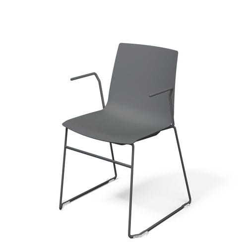 Chaise visiteur contemporaine - AIRA - Aresline - d'intérieur / en tissu / en aluminium poli