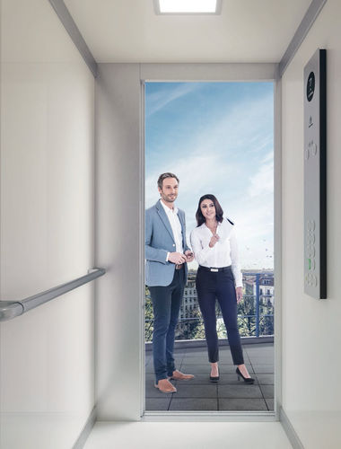 Ascenseur électrique - SYNERGY 100 - ThyssenKrupp Fahrtreppen - privatif / sans local machine / de faible encombrement