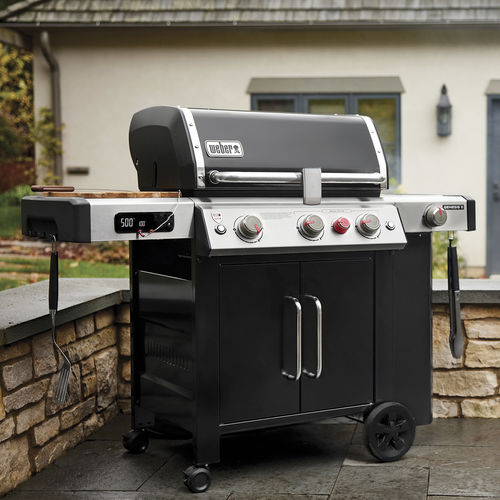Barbecue à gaz - GENESIS II EX-335 SMART GRILL - Weber EUROPE - sur roulettes / sur pied / en acier inoxydable