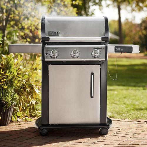 Barbecue à gaz - SPIRIT SX-315 SMART GRILL - Weber EUROPE - sur roulettes / sur pied / en acier inoxydable