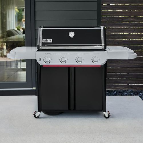 Barbecue à gaz - GENESIS&reg; E-415W - Weber EUROPE - sur roulettes / en fonte / avec rangement