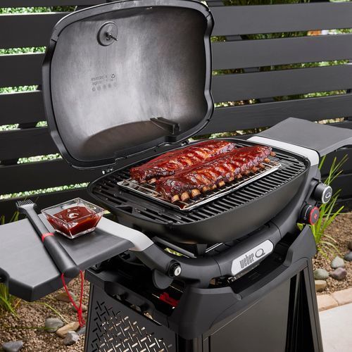 Barbecue à gaz - Q 3200N+ - Weber EUROPE - sur roulettes / en acier inoxydable / avec rangement
