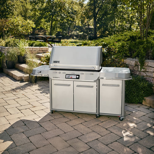Barbecue à gaz - SUMMIT FS38X S SMART - Weber EUROPE - professionnel / sur roulettes / en acier inoxydable