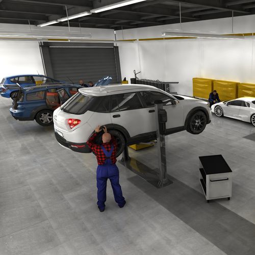 Bibliothèque d'objets 2D/3D - CAR SERVICE 03 - PLUS - DOSCH DESIGN