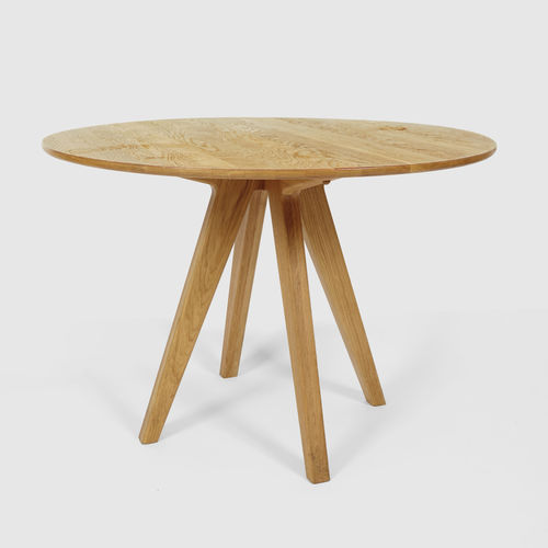 Table design scandinave - ARTHUR - Hans Hansen Furniture - en chêne / avec piètement en chêne / ronde