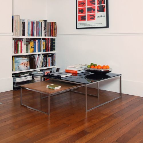 Table basse contemporaine - H 15/2 - Hans Hansen Furniture - en verre / en bois massif / en HPL