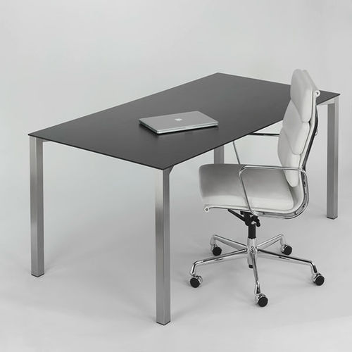 Bureau sur pied - CROSS H 818 - Hans Hansen Furniture - contemporain / en bois massif / en verre