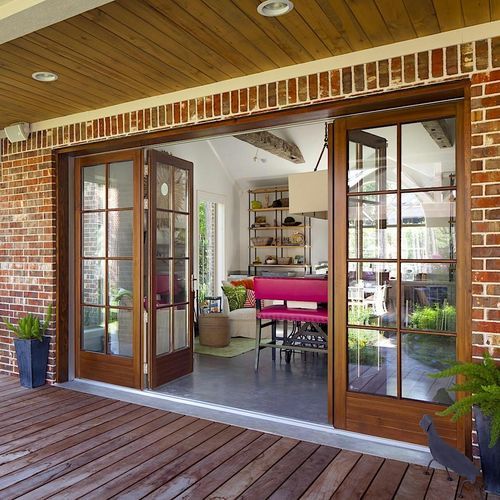 Baie vitrée coulissante - HSW66 - NanaWall - structure en bois / à double vitrage / acoustique