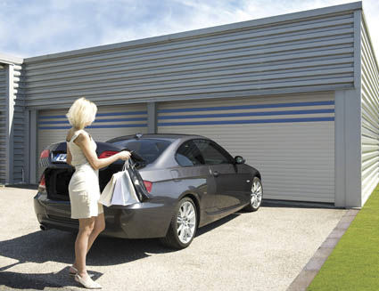 Porte de garage sectionnelle - ALTO S - LAKAL - en aluminium / automatique
