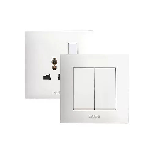 Interrupteur bouton poussoir - BRITISH STANDARD - Ave - encastré / double / contemporain
