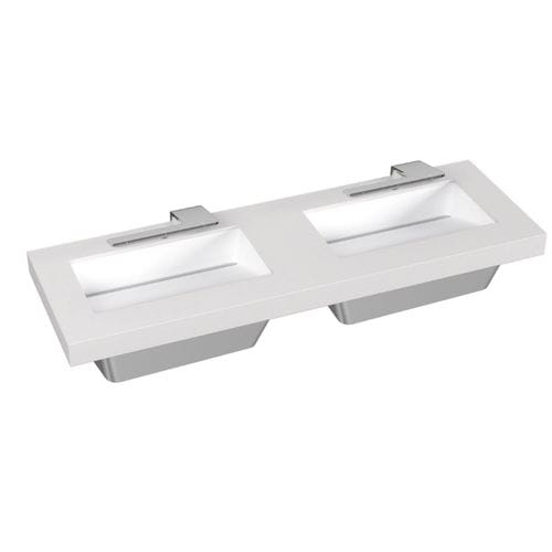 Lave-mains suspendu - OMNIDECK  - Bradley - rectangulaire / en céramique