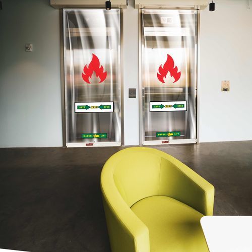Rideau pare-fumée pour ascenseur - SMOKESHIELD™ - Cornell - enroulable