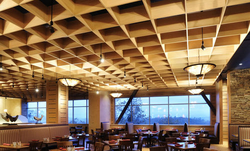 Faux-plafond en bois - CUBES - Rulon company - en panneaux / grillagé