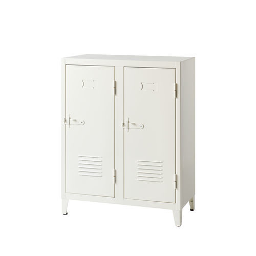 Casier vestiaire en acier - B2 - TOLIX - professionnel / blanc / noir